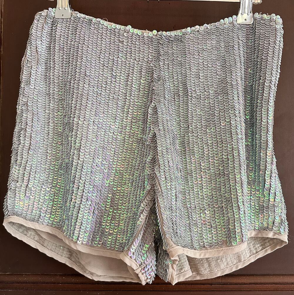 GLAMOROUS | Iridescent Sequin Shorts | Mermaid sequin Hot Pants | Size Small